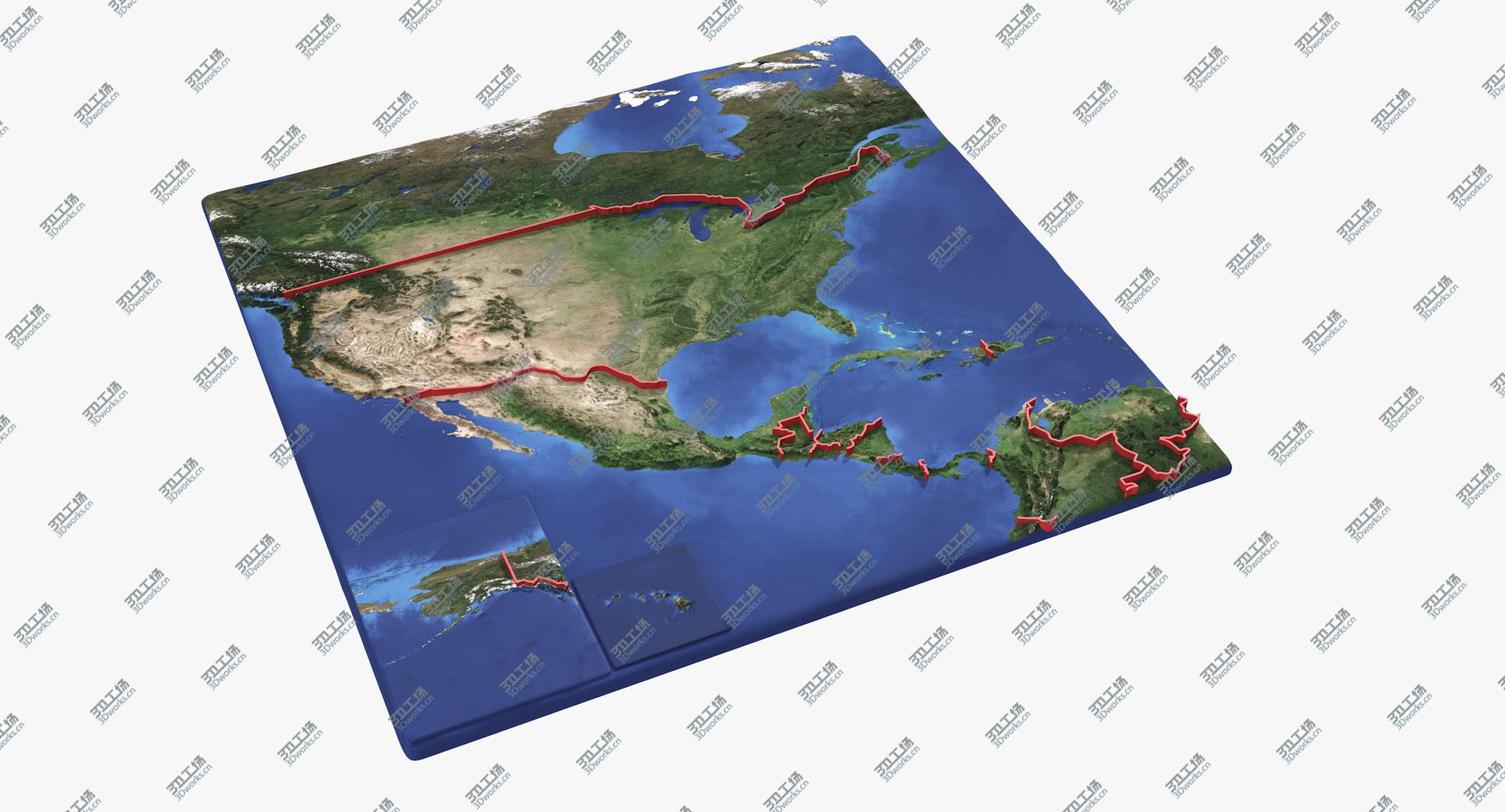 images/goods_img/202105074/USA 3D Map with Alaska Hawaii 3D model/3.jpg